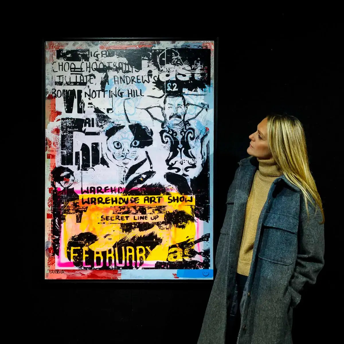 Secret Warehouse Art Show - Cell Block Peach - Original - SOLD by artist Andrew Milk - Wyecliffe Galleries