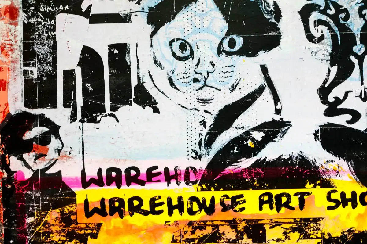 Secret Warehouse Art Show - Cell Block Peach - Original - SOLD by artist Andrew Milk - Wyecliffe Galleries