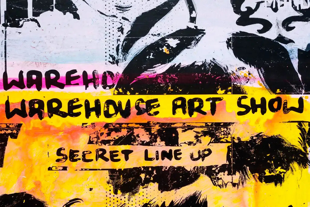 Secret Warehouse Art Show - Cell Block Peach - Original - SOLD by artist Andrew Milk - Wyecliffe Galleries