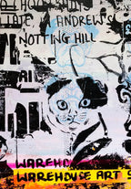 Secret Warehouse Art Show - Cell Block Peach - Original - SOLD by artist Andrew Milk - Wyecliffe Galleries