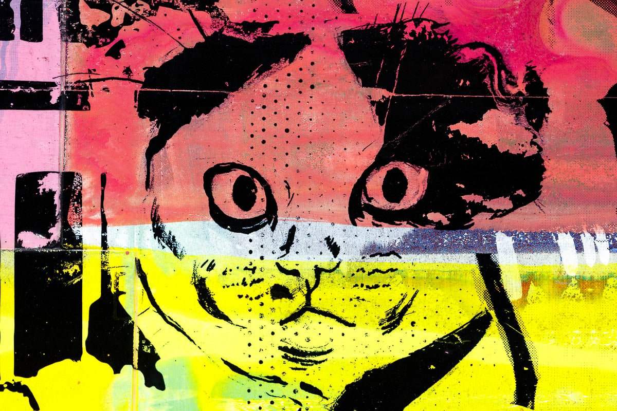 Secret Warehouse Art Show - Fruit Cocktail - Original - SOLD by artist Andrew Milk - Wyecliffe Galleries