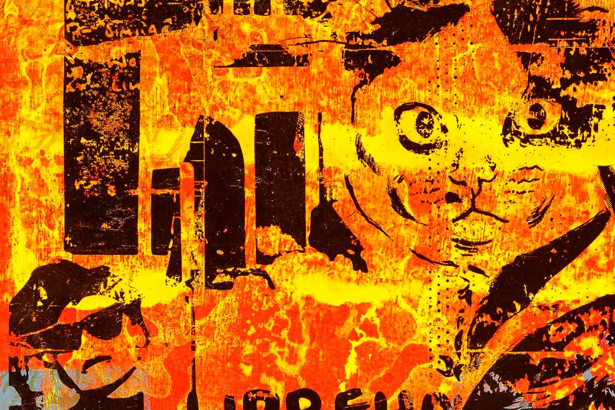 Secret Warehouse Art Show - Rusted Nail - Original - SOLD by artist Andrew Milk - Wyecliffe Galleries