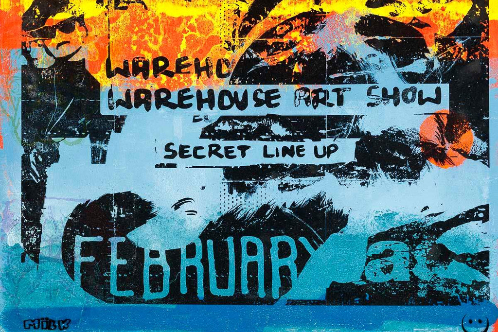 Secret Warehouse Art Show - Rusted Nail - Original - SOLD by artist Andrew Milk - Wyecliffe Galleries