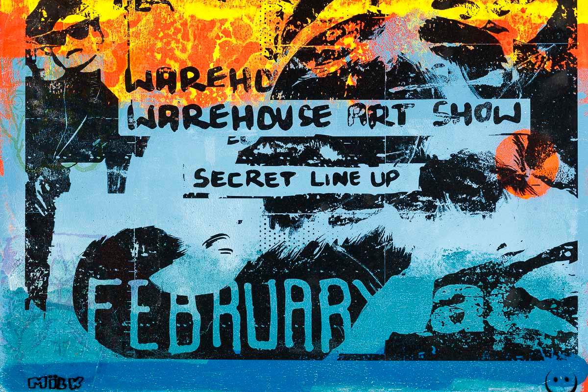 Secret Warehouse Art Show - Rusted Nail - Original - SOLD by artist Andrew Milk - Wyecliffe Galleries