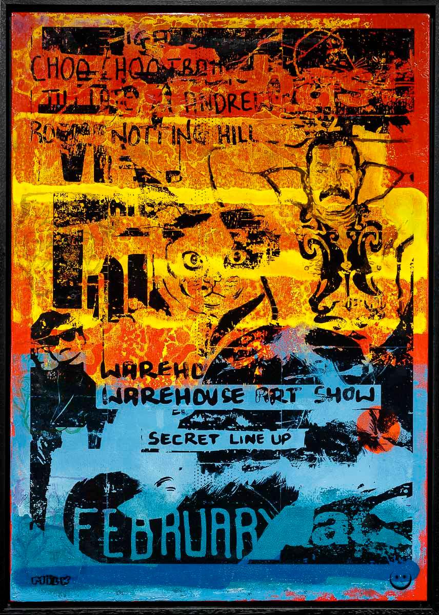 Secret Warehouse Art Show - Rusted Nail - Original - SOLD by artist Andrew Milk - Wyecliffe Galleries