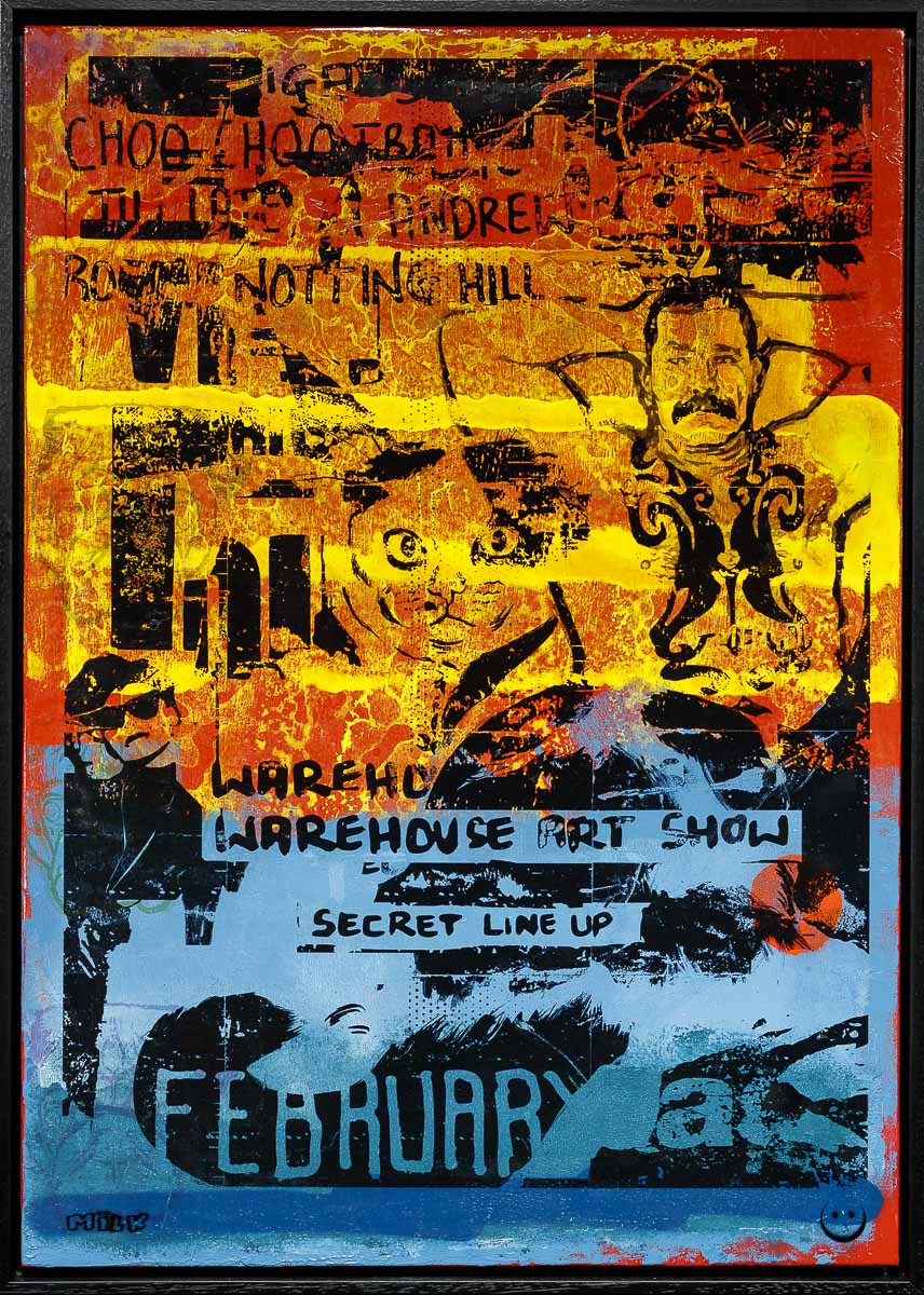 Secret Warehouse Art Show - Rusted Nail - Original Andrew Milk Framed