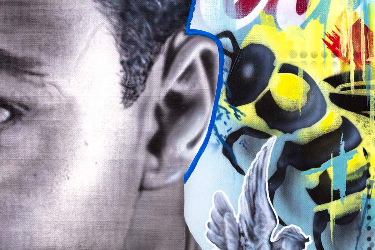 We Can't Be Brave Without Fear - Original - SOLD by artist Andy Caddick - Wyecliffe Galleries