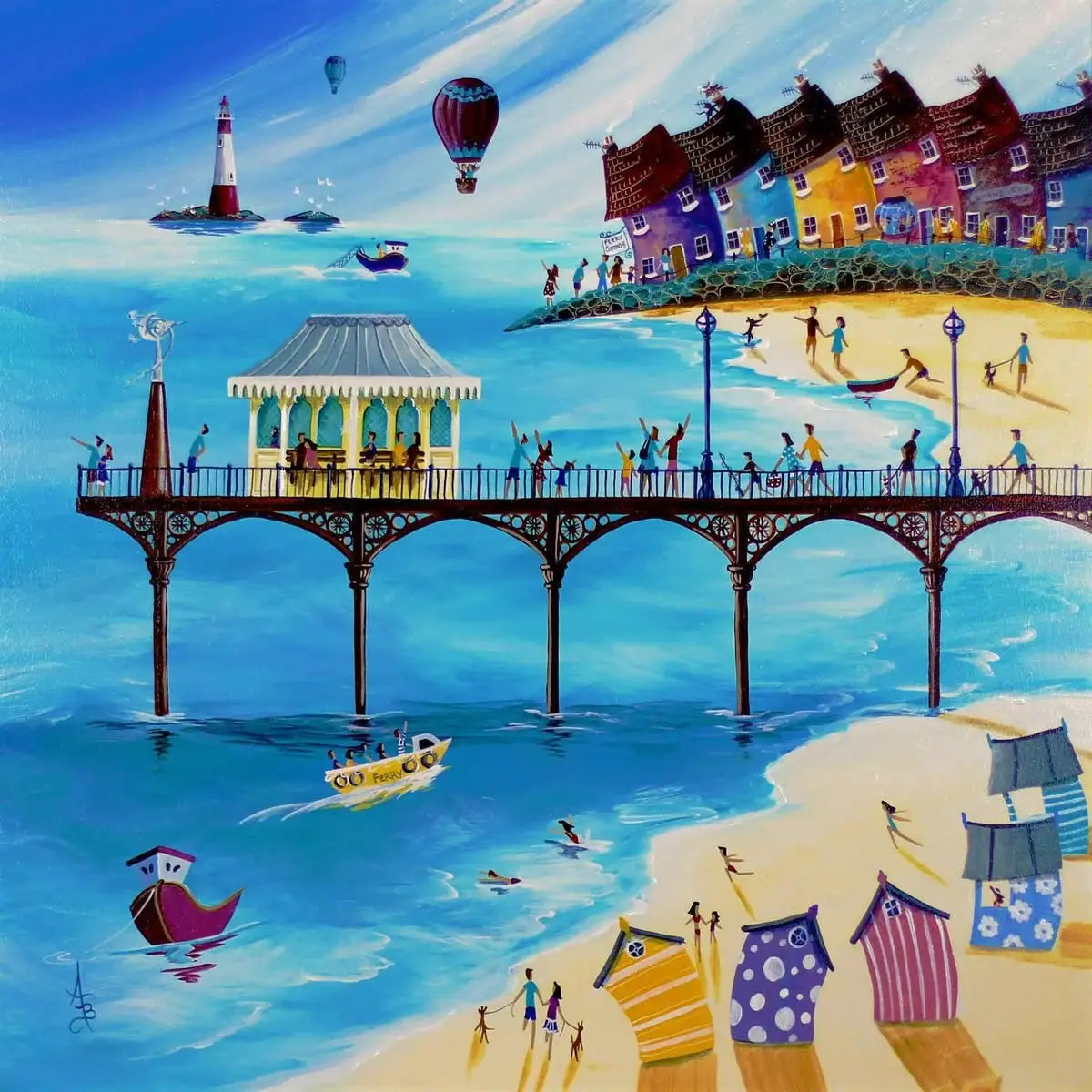Above and Beside the Waves - SOLD by artist Anne Blundell - Wyecliffe Galleries