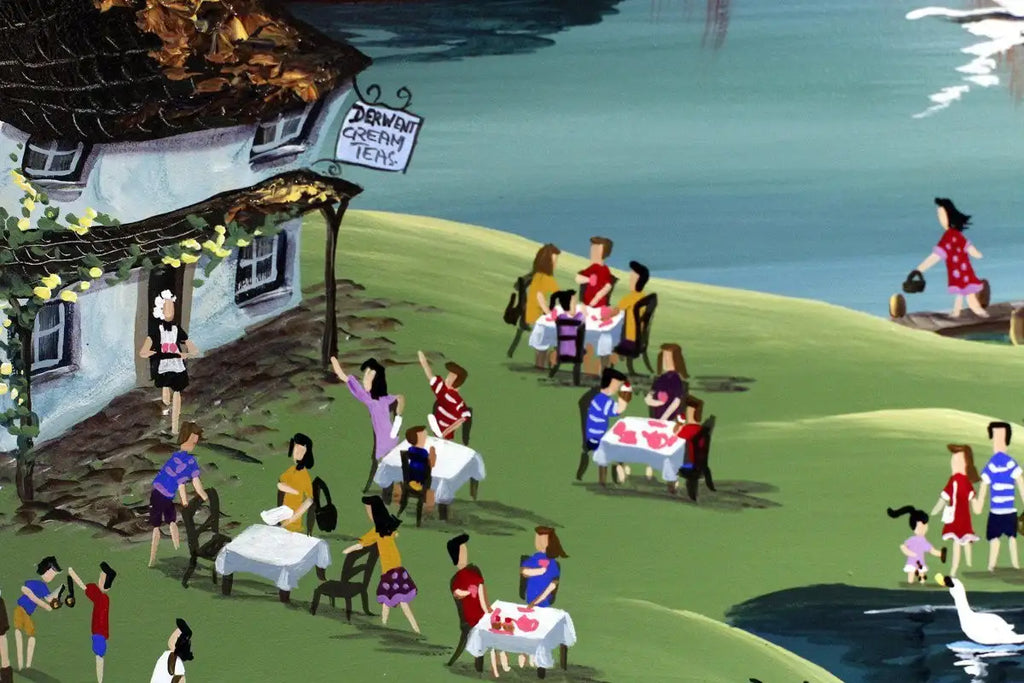 Afternoon Tea Break - SOLD by artist Anne Blundell - Wyecliffe Galleries