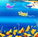 Bright Poppies Above the Bay - Original - SOLD by artist Anne Blundell - Wyecliffe Galleries