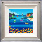 Bright Poppies Above the Bay - Original - SOLD by artist Anne Blundell - Wyecliffe Galleries