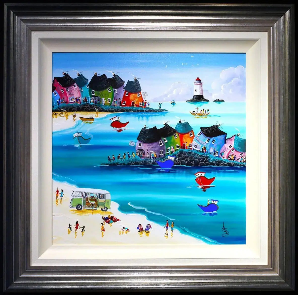 Camping on the Beach - SOLD by artist Anne Blundell - Wyecliffe Galleries