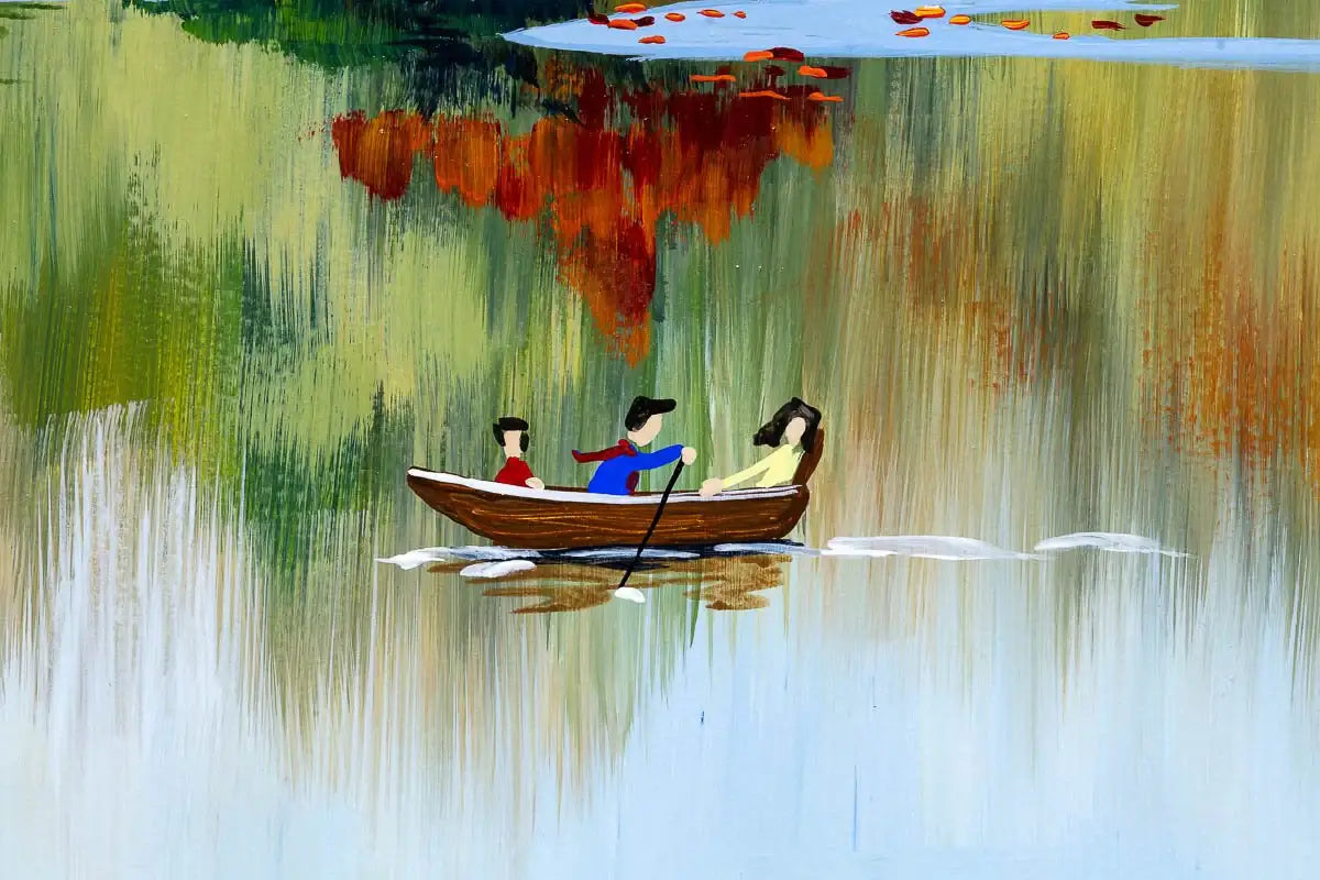 Collecting The Herdwicks - Original - SOLD by artist Anne Blundell - Wyecliffe Galleries