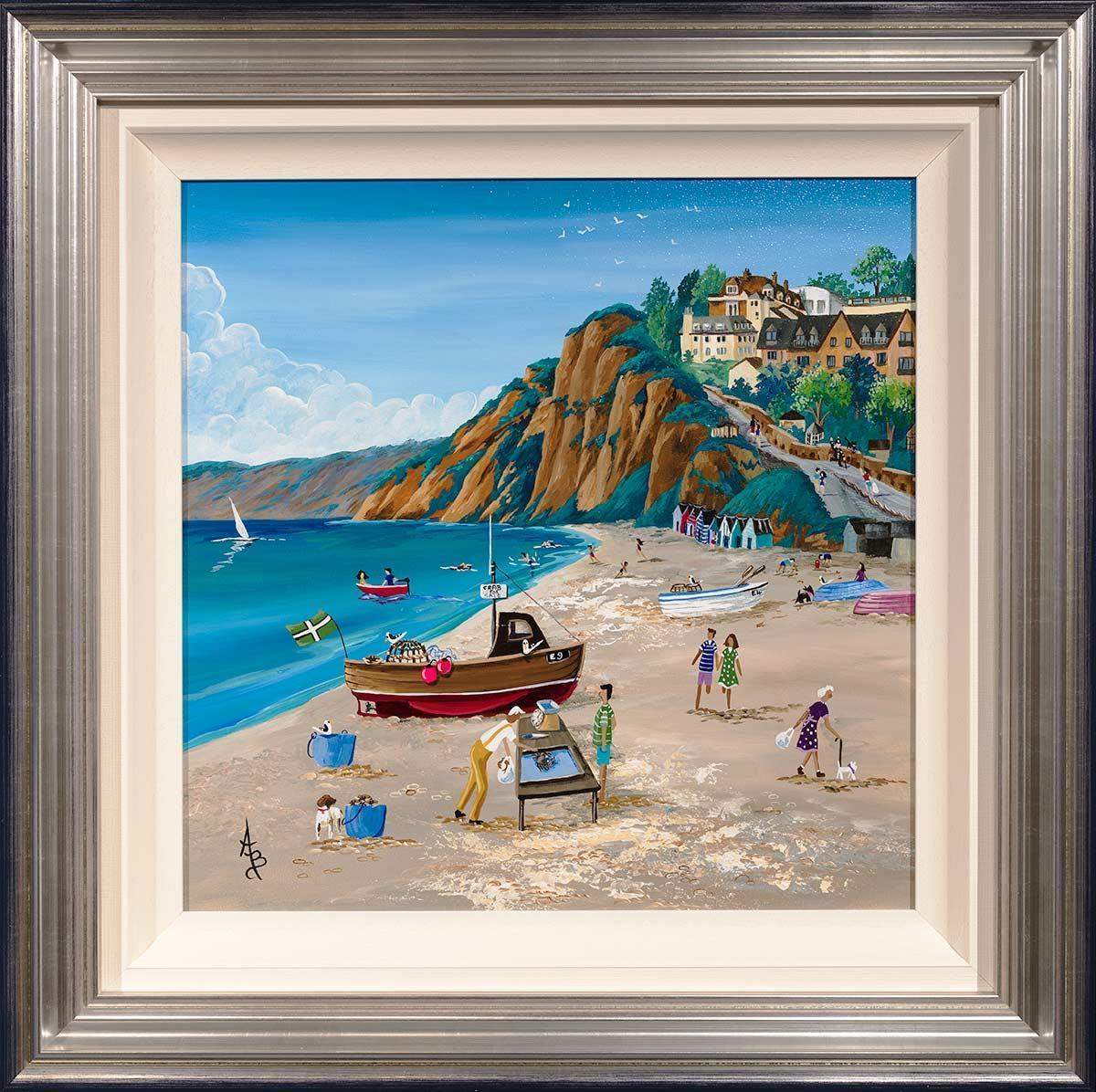 Crab Catch, Budleigh Salterton - SOLD by artist Anne Blundell - Wyecliffe Galleries