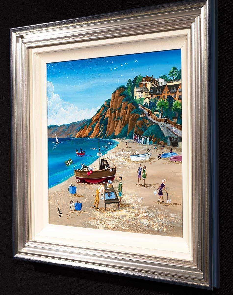 Crab Catch, Budleigh Salterton - SOLD by artist Anne Blundell - Wyecliffe Galleries