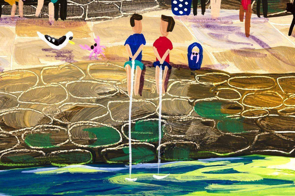 Crab Quay Pickers - Original - SOLD by artist Anne Blundell - Wyecliffe Galleries