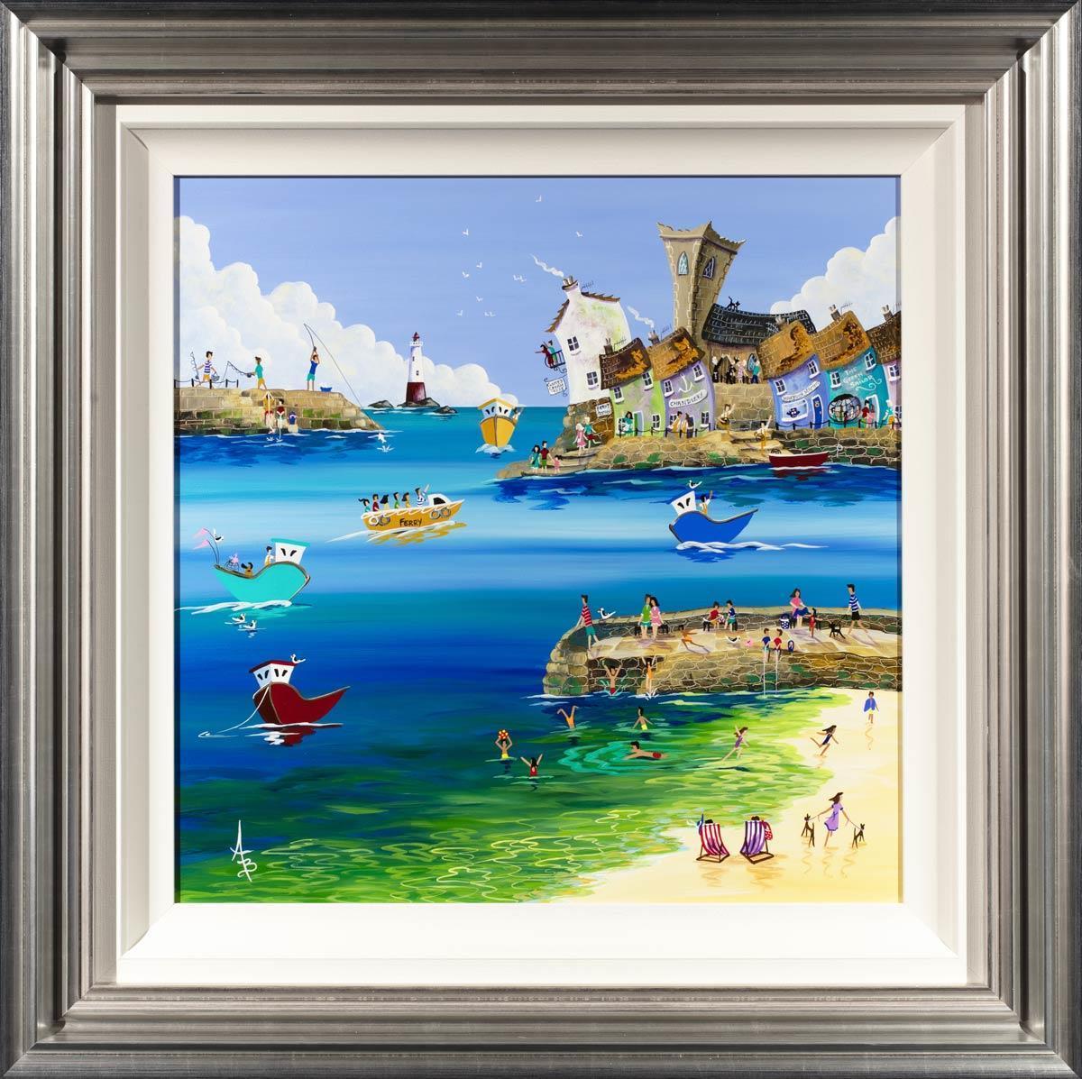 Crab Quay Pickers - Original Anne Blundell Framed