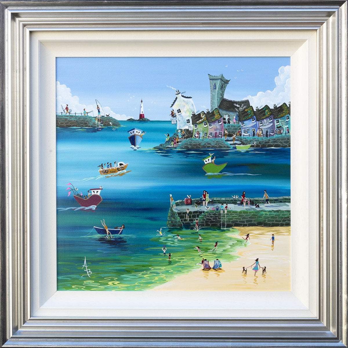 Crab Quay Water Babies - Original - SOLD by artist Anne Blundell - Wyecliffe Galleries