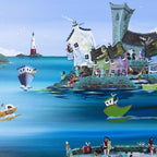 Crab Quay Water Babies - Original - SOLD by artist Anne Blundell - Wyecliffe Galleries