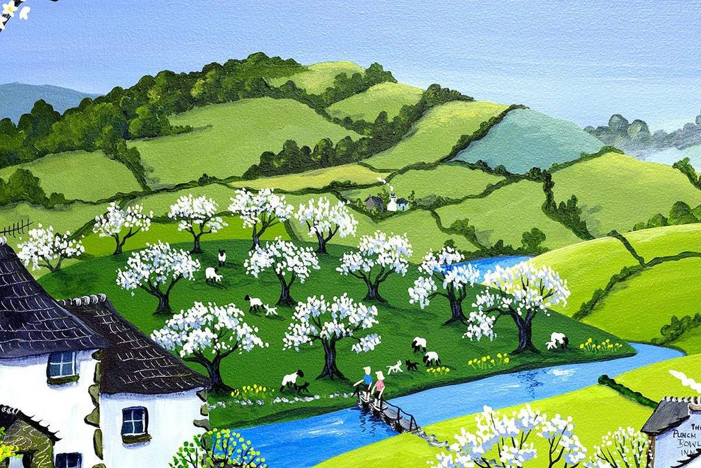 Damson Blossom - SOLD by artist Anne Blundell - Wyecliffe Galleries