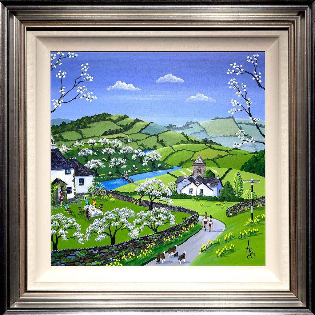 Damson Blossom - SOLD by artist Anne Blundell - Wyecliffe Galleries