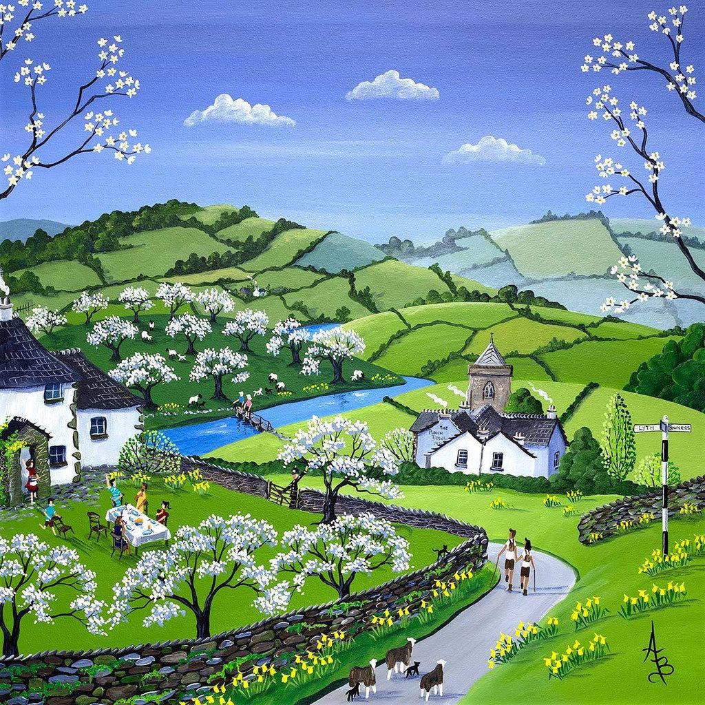 Damson Blossom - SOLD by artist Anne Blundell - Wyecliffe Galleries