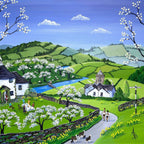 Damson Blossom - SOLD by artist Anne Blundell - Wyecliffe Galleries