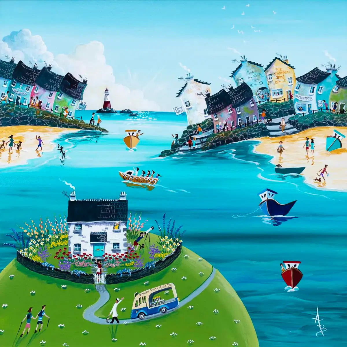 Delivery to Look Out Cottage - Original - SOLD by artist Anne Blundell - Wyecliffe Galleries