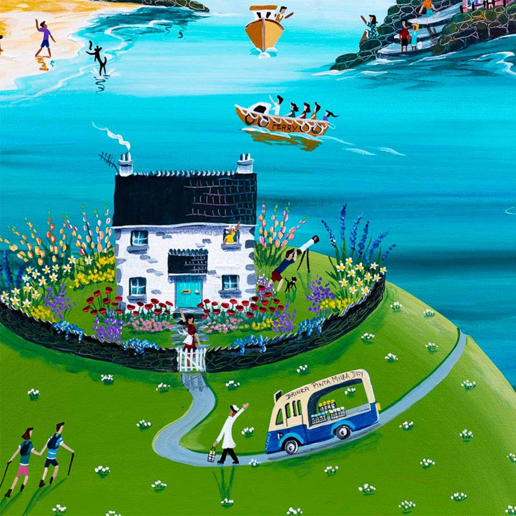 Delivery to Look Out Cottage - Original - SOLD by artist Anne Blundell - Wyecliffe Galleries