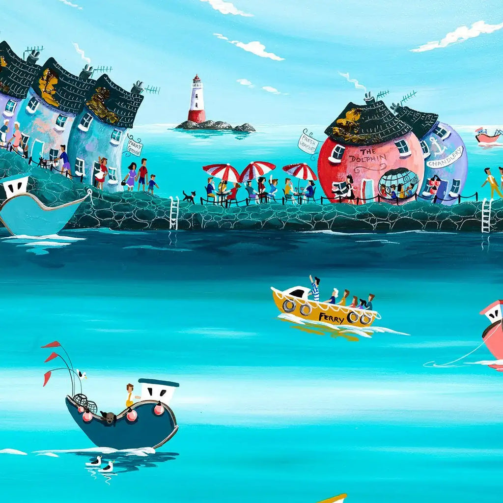 Dolphin Bay - Original - SOLD by artist Anne Blundell - Wyecliffe Galleries