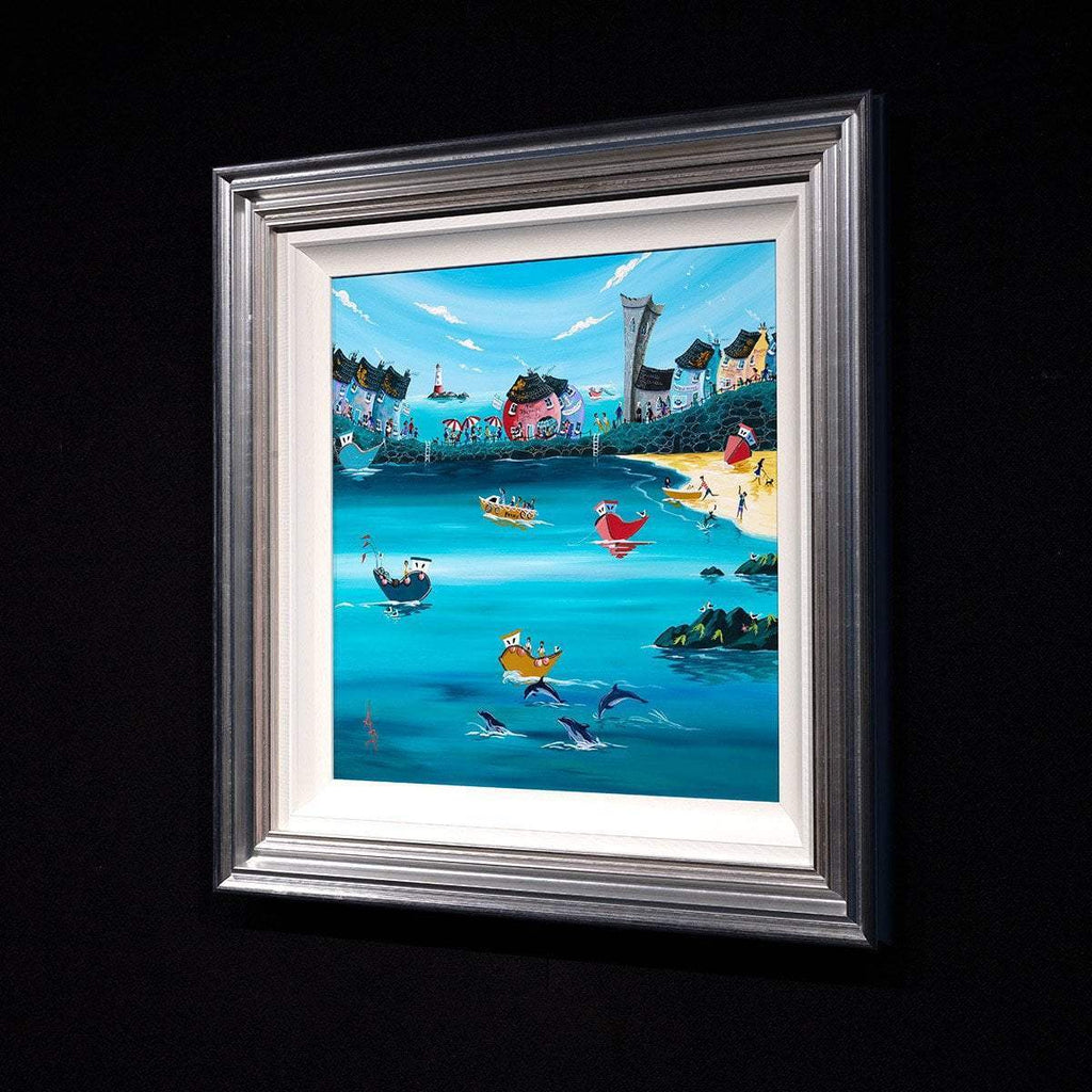 Dolphin Bay - Original - SOLD by artist Anne Blundell - Wyecliffe Galleries
