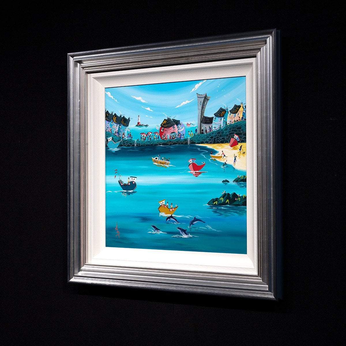 Dolphin Bay - Original Anne Blundell Framed