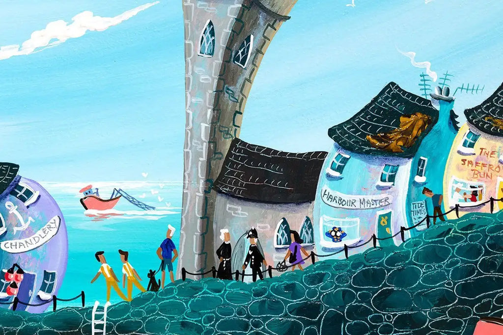 Dolphin Bay - Original - SOLD by artist Anne Blundell - Wyecliffe Galleries