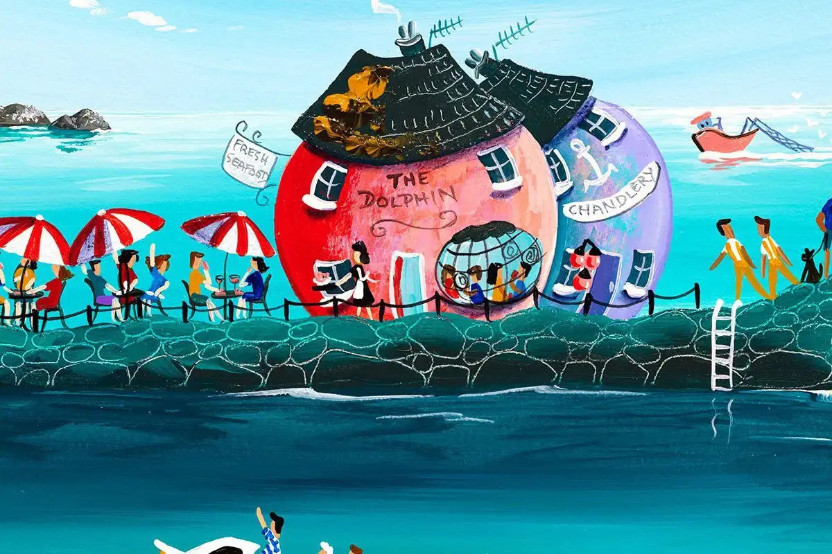 Dolphin Bay - Original - SOLD by artist Anne Blundell - Wyecliffe Galleries