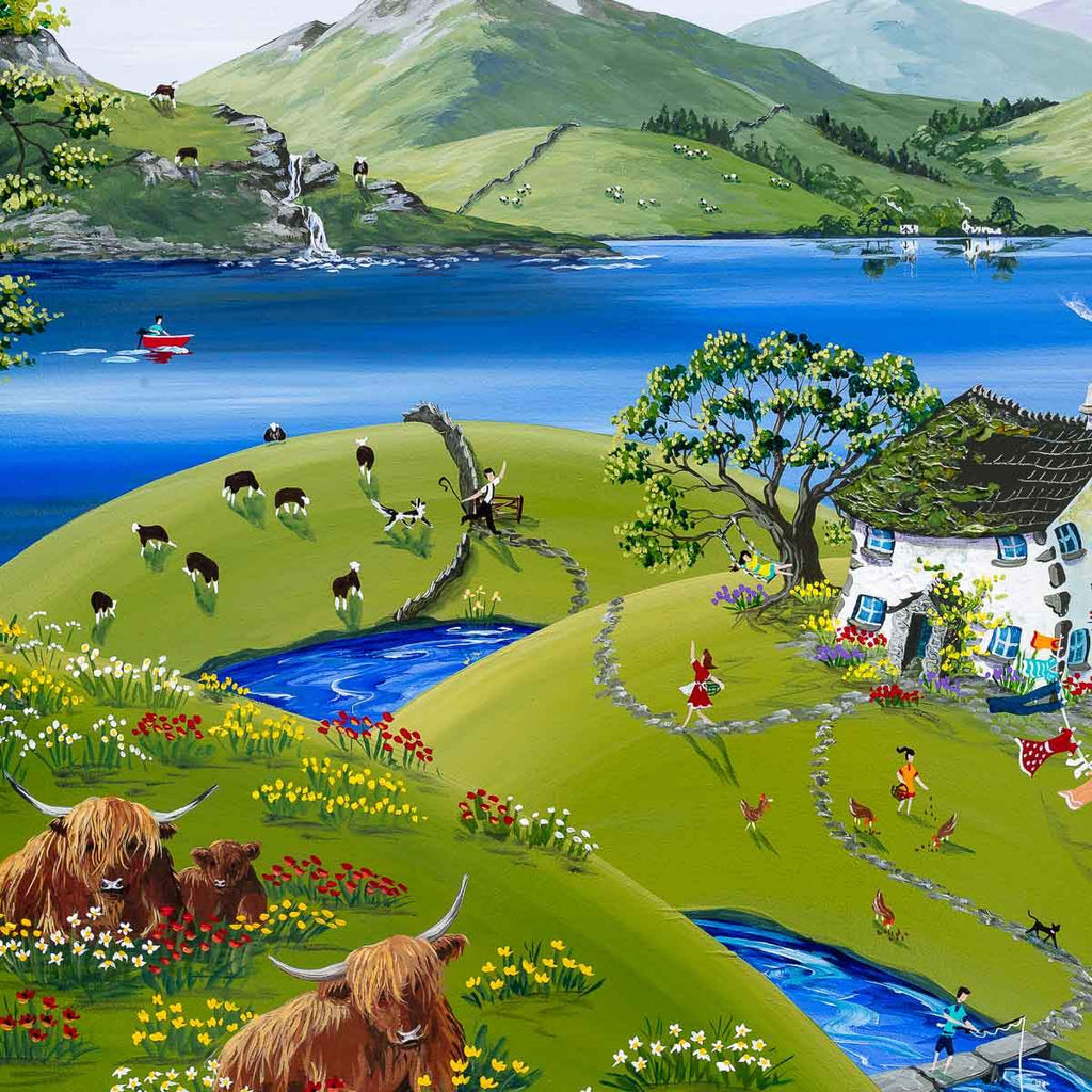 Eric in the Meadow - Original - SOLD by artist Anne Blundell - Wyecliffe Galleries