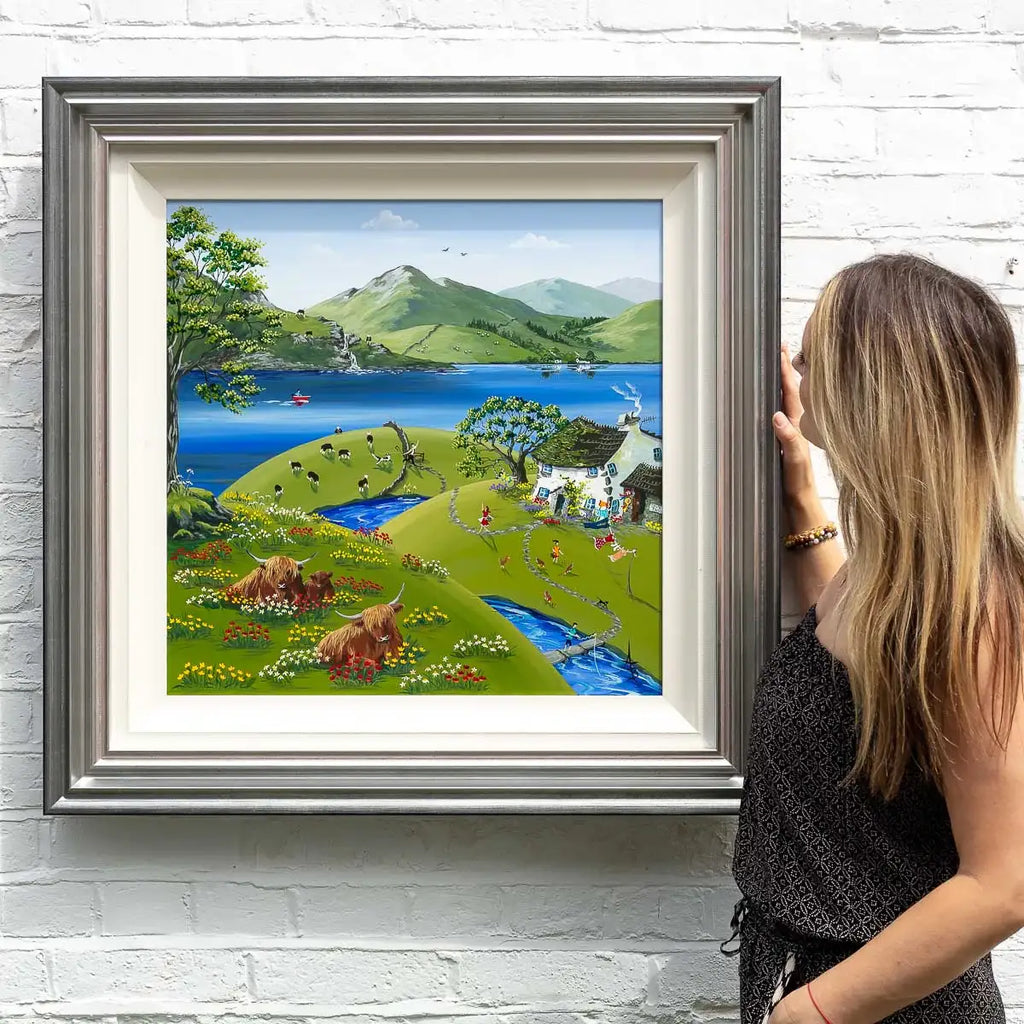 Eric in the Meadow - Original - SOLD by artist Anne Blundell - Wyecliffe Galleries