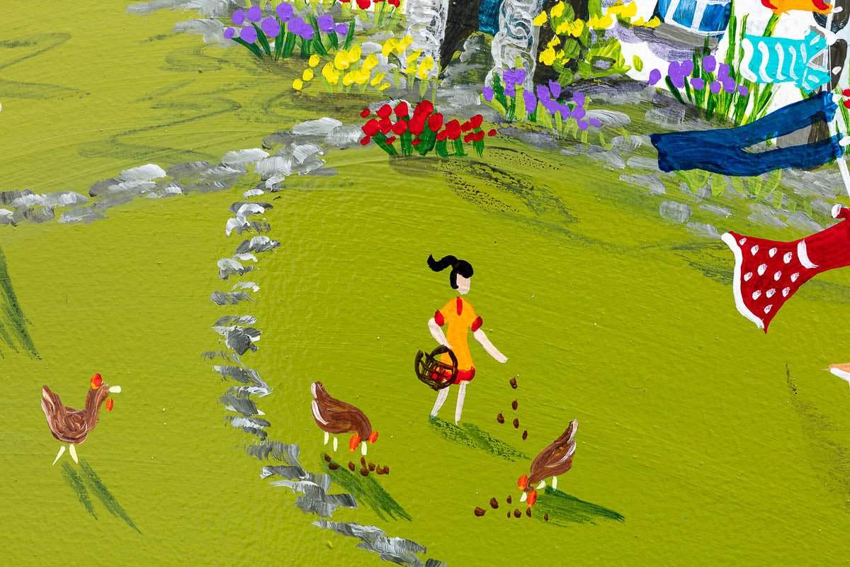 Eric in the Meadow - Original - SOLD by artist Anne Blundell - Wyecliffe Galleries