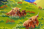 Eric in the Meadow - Original - SOLD by artist Anne Blundell - Wyecliffe Galleries
