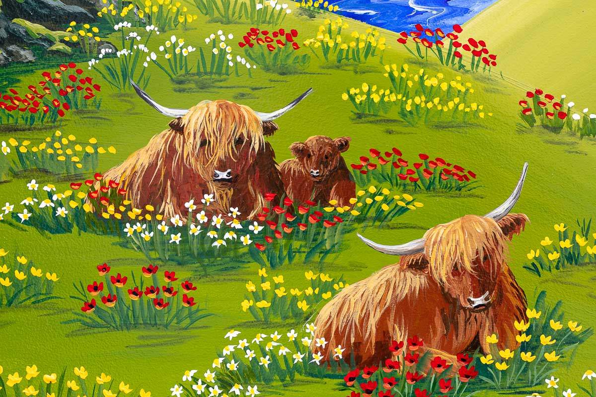 Eric in the Meadow - Original - SOLD by artist Anne Blundell - Wyecliffe Galleries