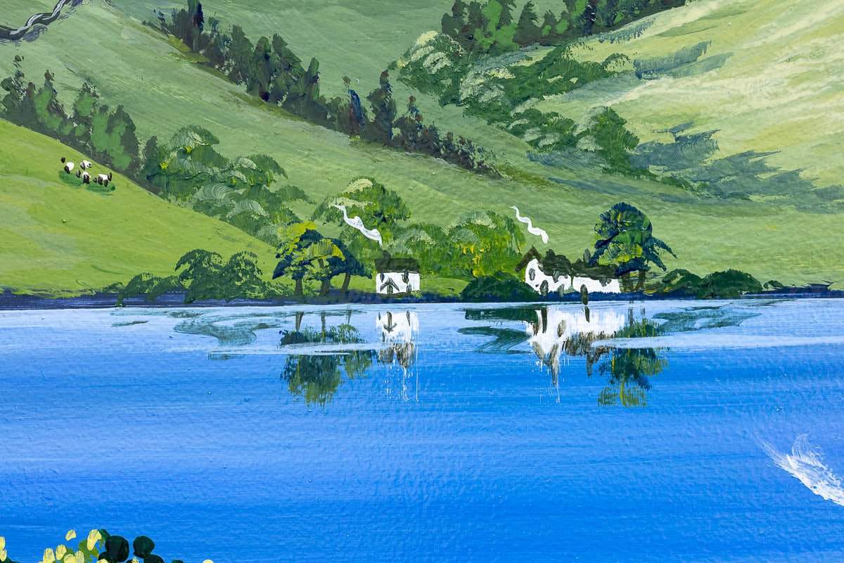Eric in the Meadow - Original - SOLD by artist Anne Blundell - Wyecliffe Galleries