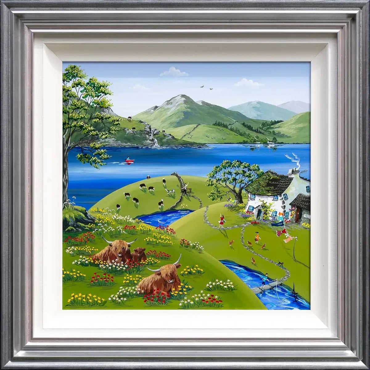 Eric in the Meadow - Original - SOLD by artist Anne Blundell - Wyecliffe Galleries
