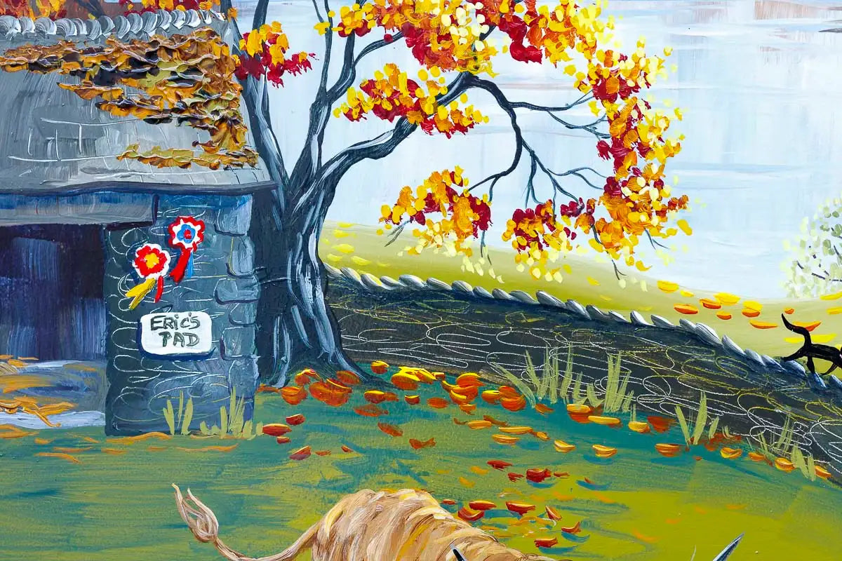 Eric Inspects The New Champion - Original - SOLD by artist Anne Blundell - Wyecliffe Galleries