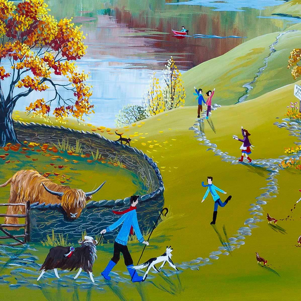 Eric Inspects The New Champion - Original - SOLD by artist Anne Blundell - Wyecliffe Galleries