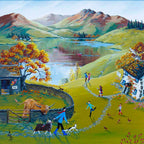 Eric Inspects The New Champion - Original - SOLD by artist Anne Blundell - Wyecliffe Galleries