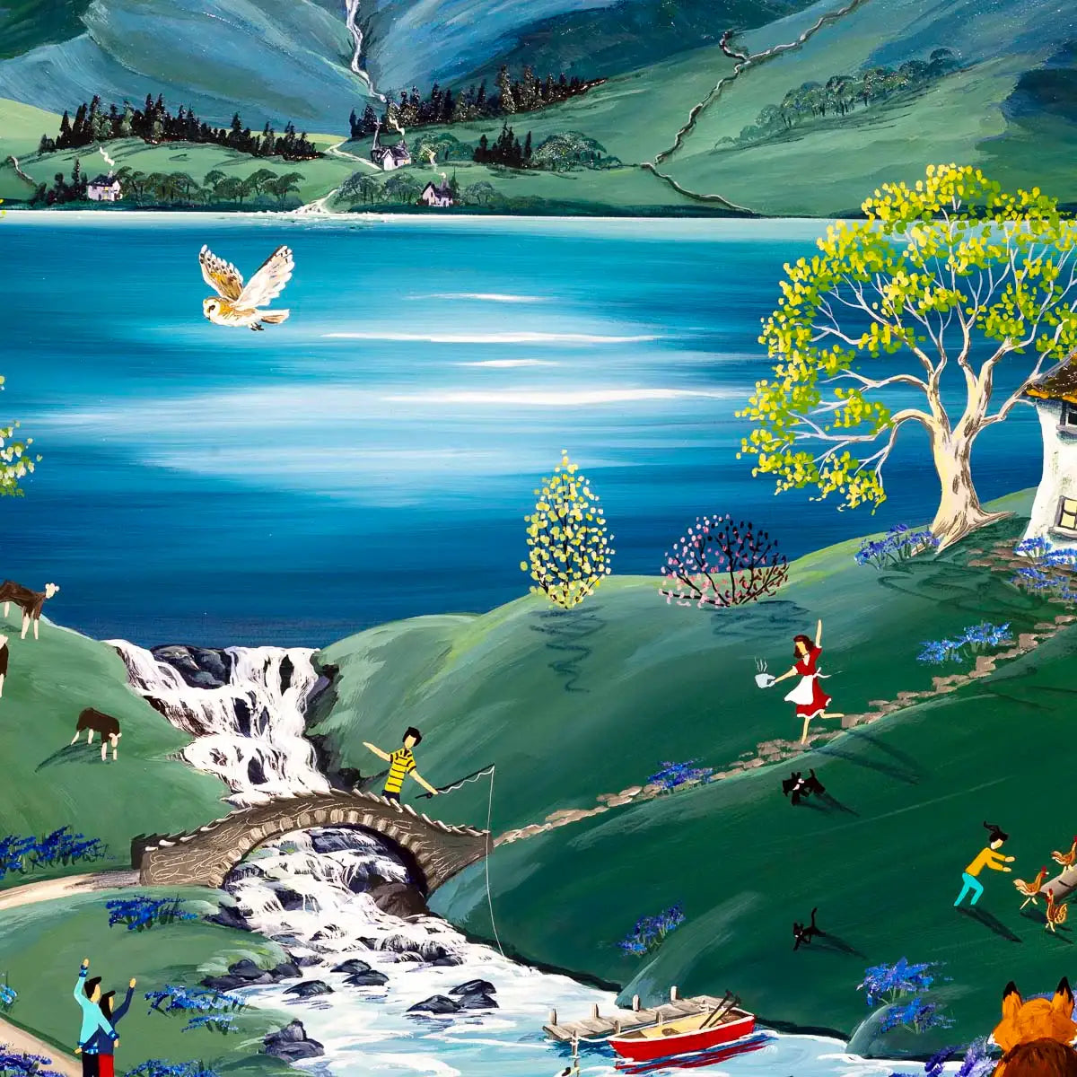 Evening Walk Home - Original - SOLD by artist Anne Blundell - Wyecliffe Galleries