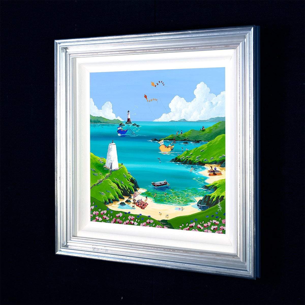Flying Kites - Original Anne Blundell Framed