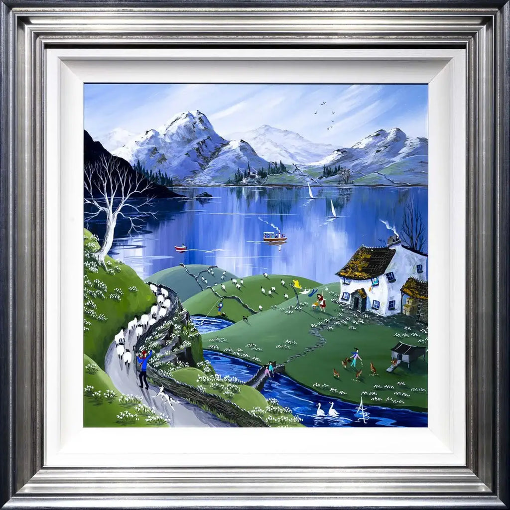 Frosted Snowdrops - Original - SOLD by artist Anne Blundell - Wyecliffe Galleries