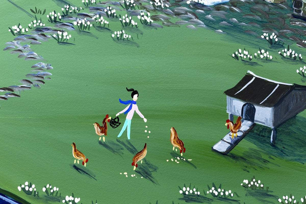 Frosted Snowdrops - Original - SOLD by artist Anne Blundell - Wyecliffe Galleries