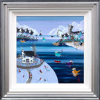 Fun in the Snow at Lookout Cottage - Original - SOLD by artist Anne Blundell - Wyecliffe Galleries