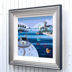 Fun in the Snow at Lookout Cottage - Original - SOLD by artist Anne Blundell - Wyecliffe Galleries